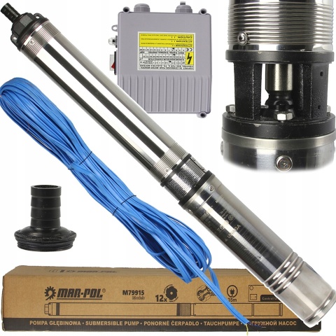 Pompa głębinowa 0,9kW 4QJD + control box