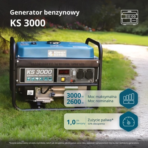 Agregat Generator benzynowy 3000W 230V KS 3000