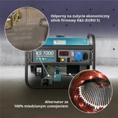 Agregat Generator benzynowy „Könner & Söhnen” KS 7000