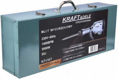 Młot udarowy kujący 55J 3000W KD1507